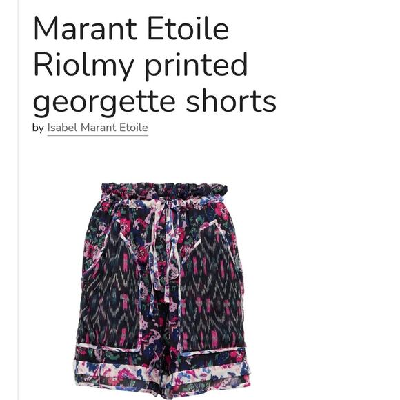 Isabel Etoile Marant(34)NWT lightweight loosefit adjustable elastic waist shorts - Picture 1 of 12